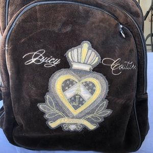 Juicy couture brown velvety backpack